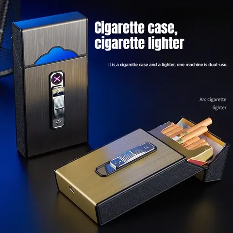 Cigarette Case with USB Lighter