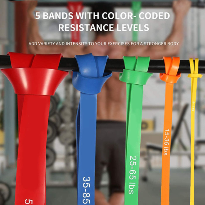 5-Piece TPE Long Loop Resistance Band Set 4