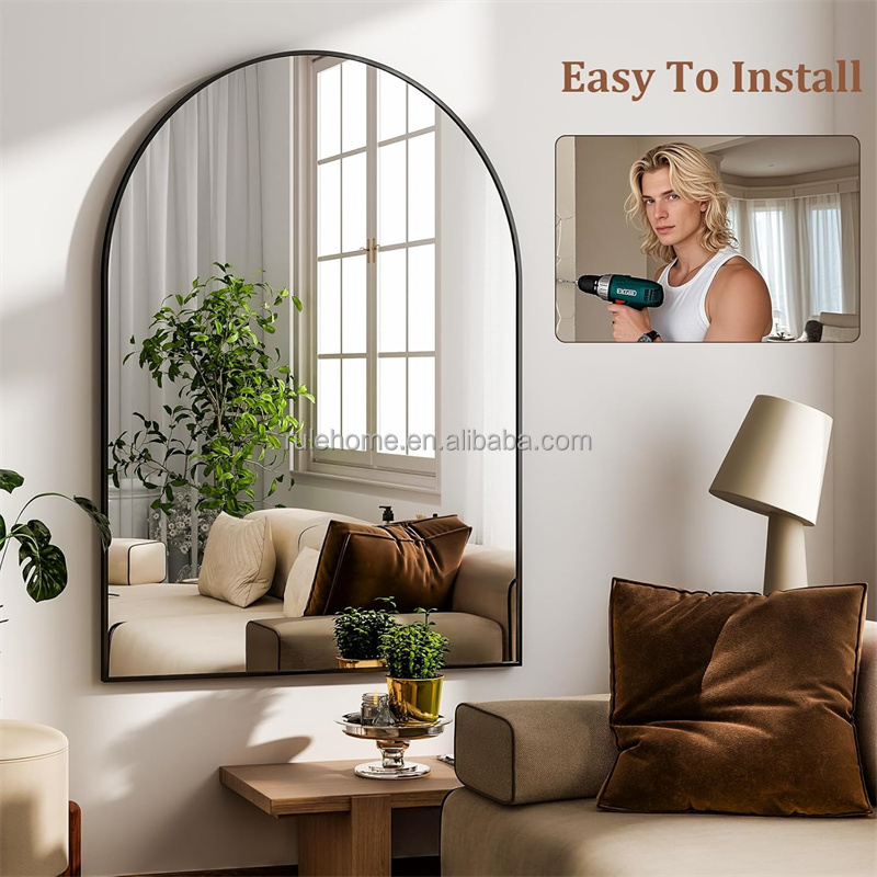 Luxury Gold Full-Length Arch Wall Mirror 4