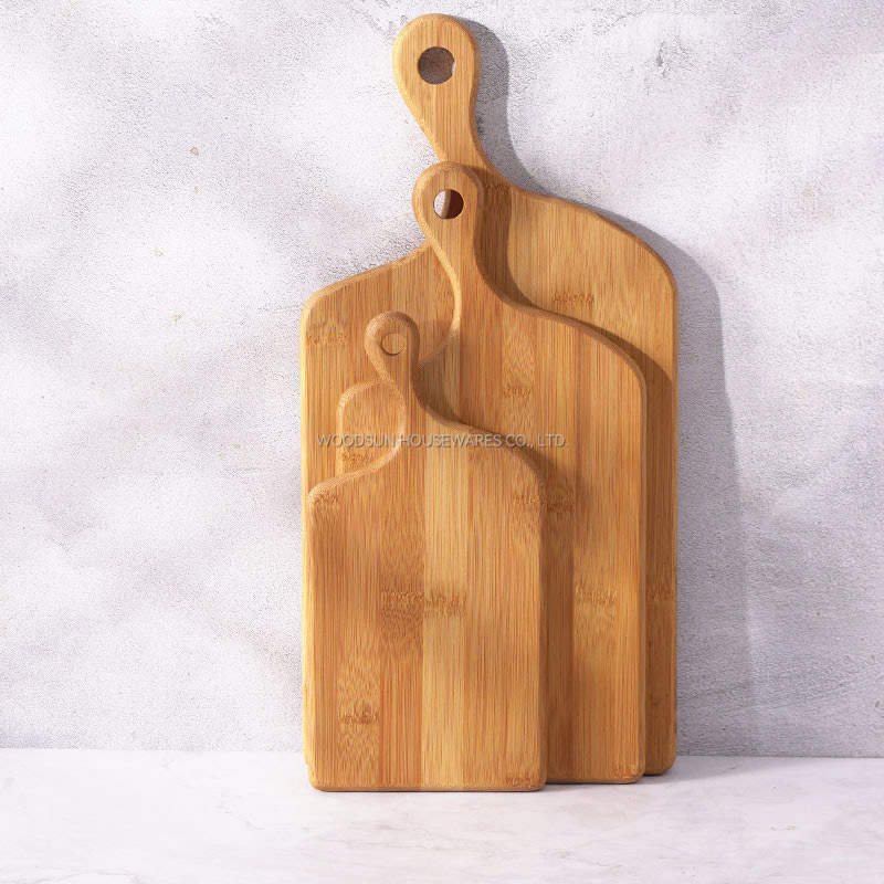 Woodsun Drumstick Bamboo Cutting Board Chopping Blocks Set 2