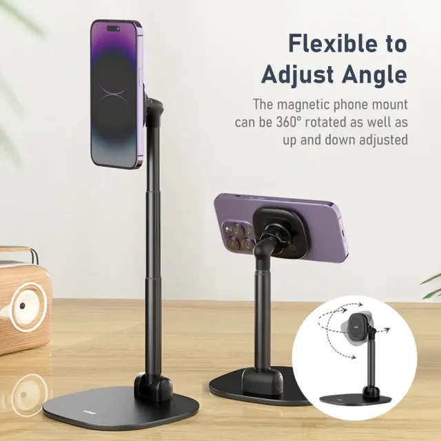 Foldable Desk Phone Stand, 360° Rotation 4