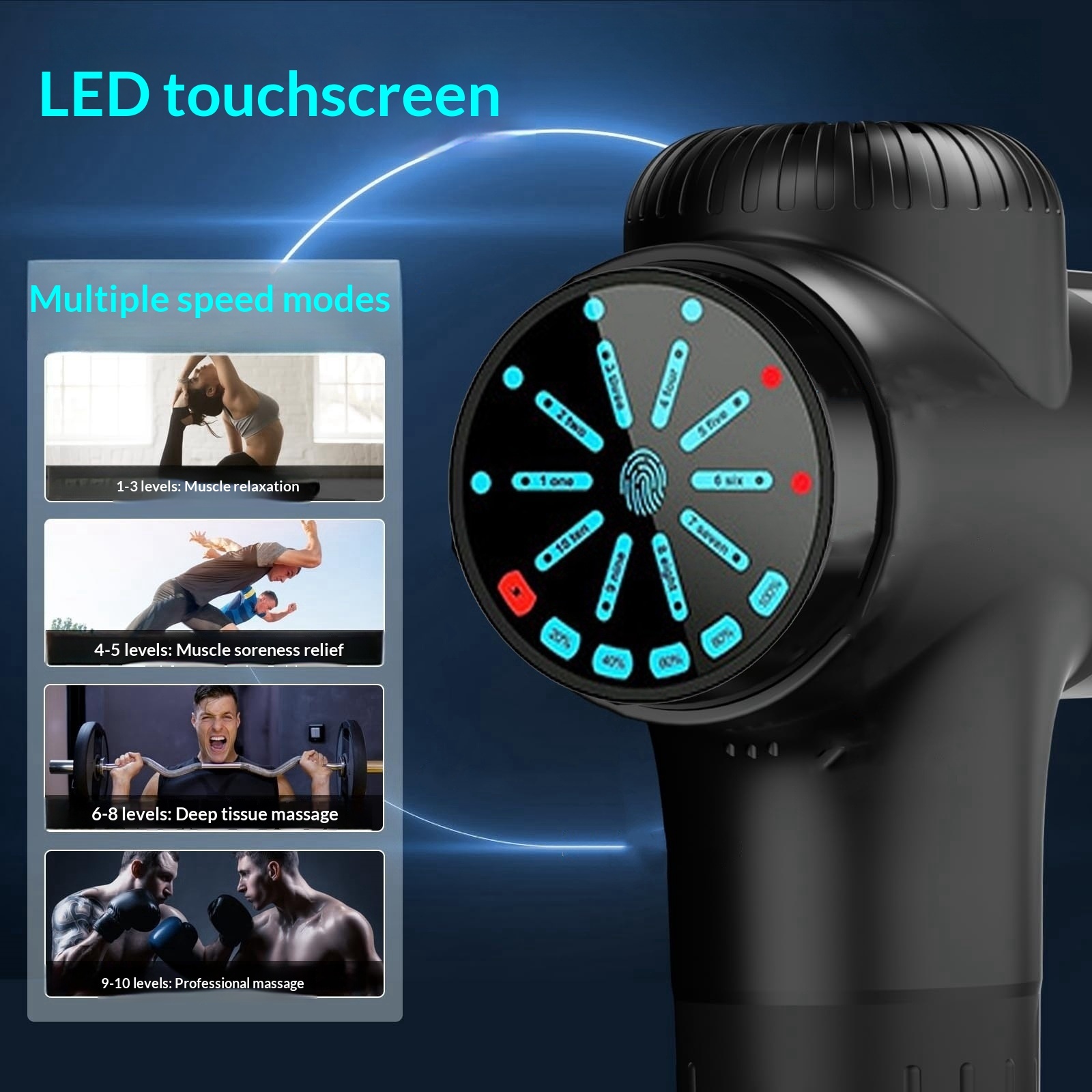 Mini Portable LCD Deep Tissue Massage Gun 3