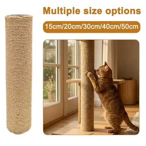 15 20 30 40 50cm Natürlicher Sisal-Kratzbaum-Ersatz 8cm