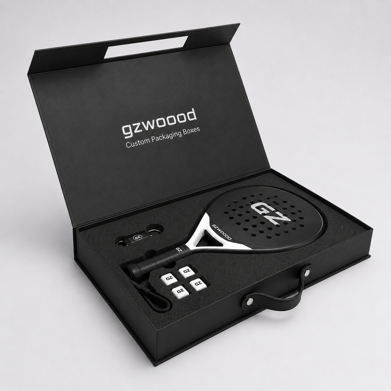 High-End Rigid Cardboard Black Matte Magnetic Closure UV 2