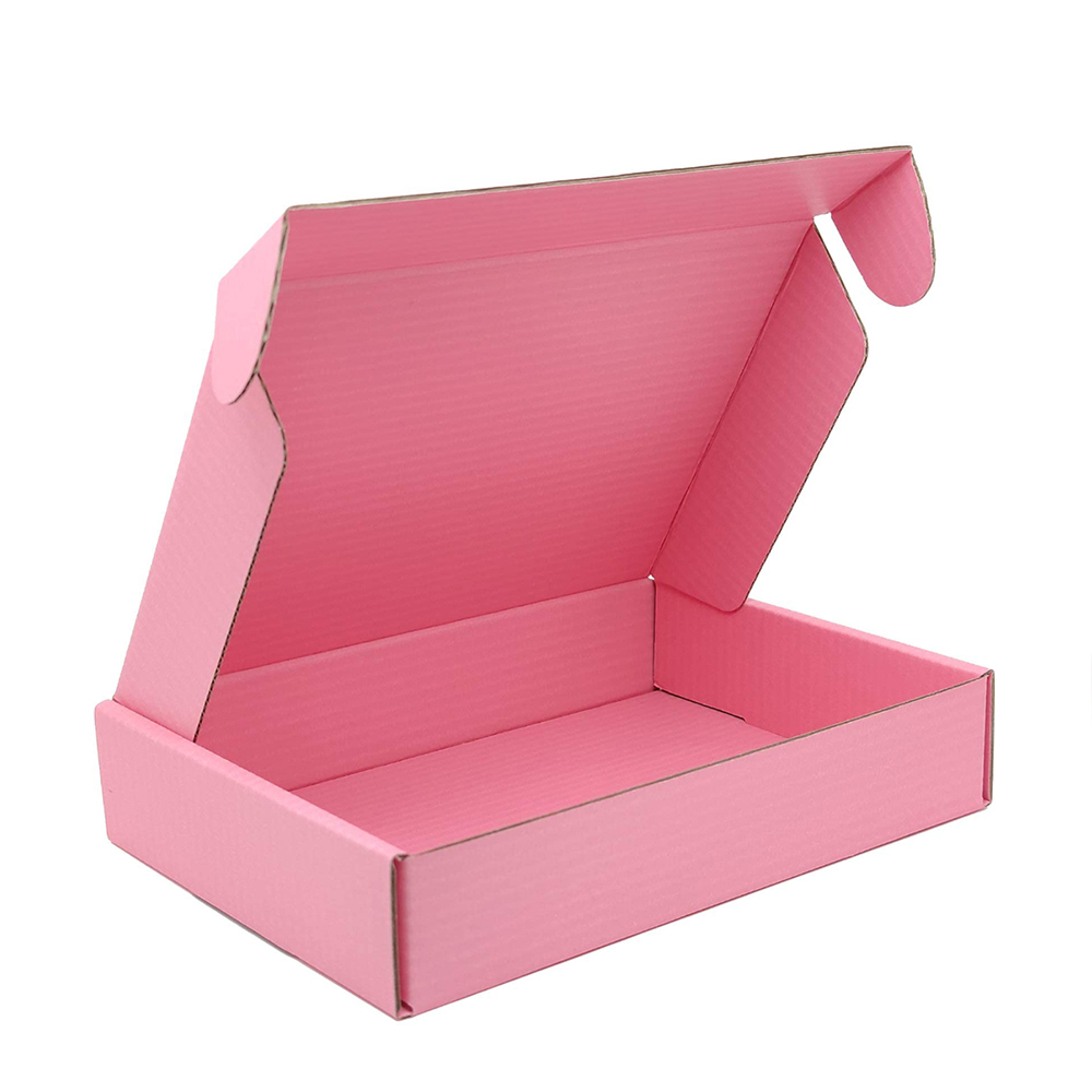 Pink Foldable Corrugated Mailer Box
