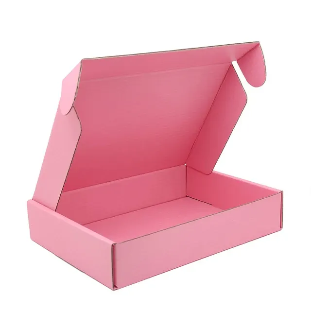 Rosa Faltbarer Wellpappe-Versandkarton 1