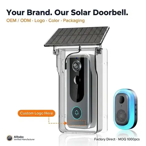 Wireless Video Doorbell with Solar Panel