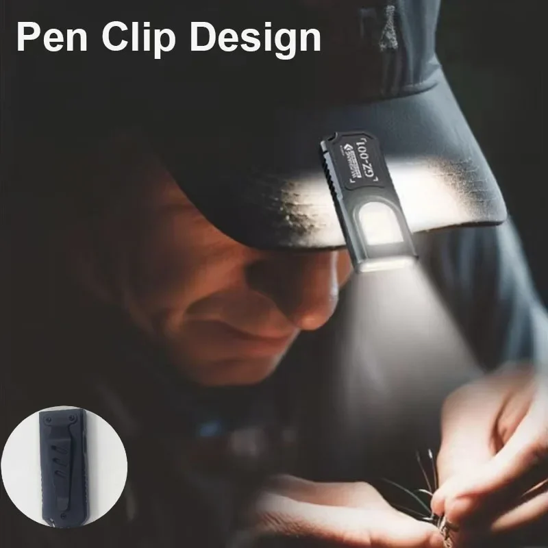Mini COB LED Keychain Flashlight, USB-C 4