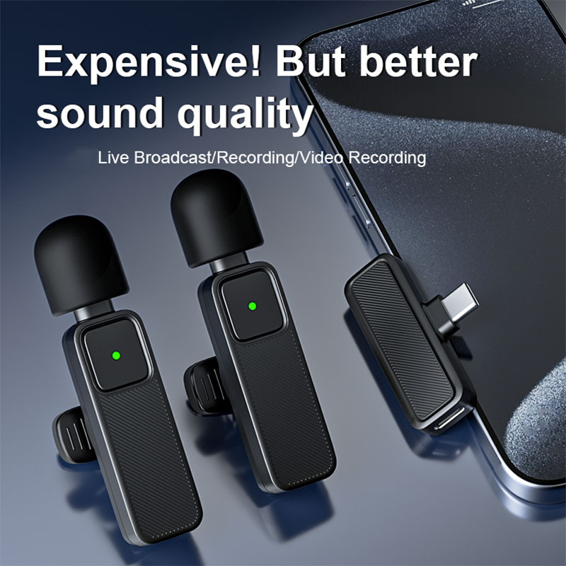 SE82 Wireless Lavalier Microphone 2-Pack Clip-on USB-C 360° 2