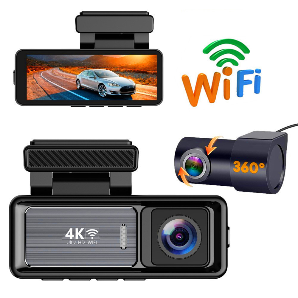 4K Dash Cam With WiFi Cell Phone Interconnection