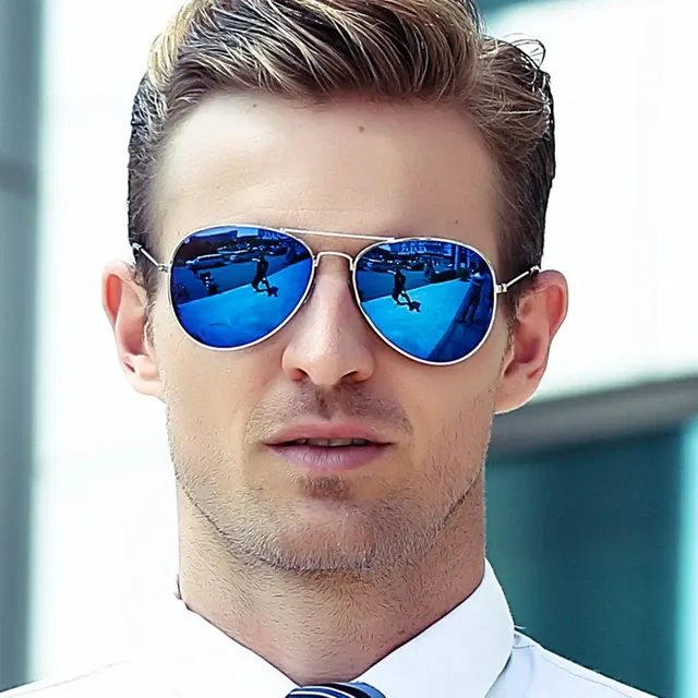 Men's Aviator Sunglasses UV400 Metal Frame 4