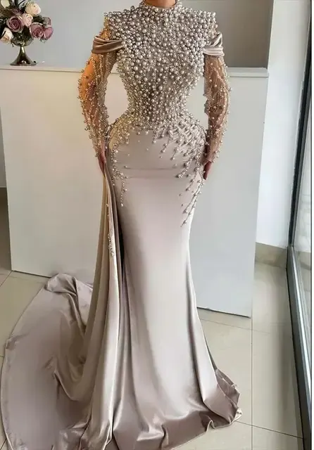 Satin Evening Gown 3