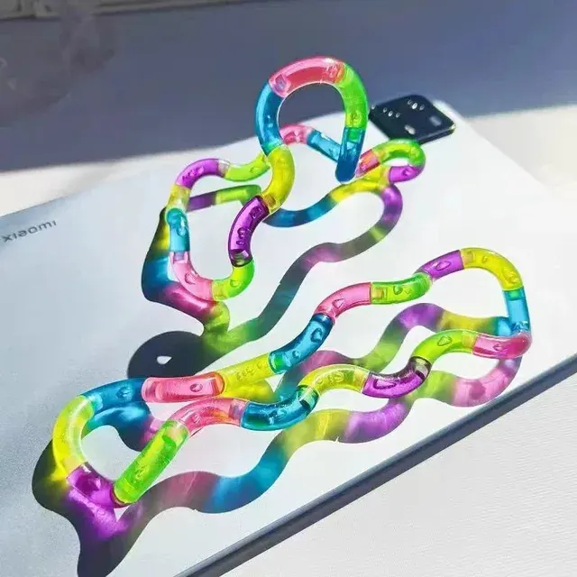 Transforming Rainbow Knot Fidget Rope Toy 3
