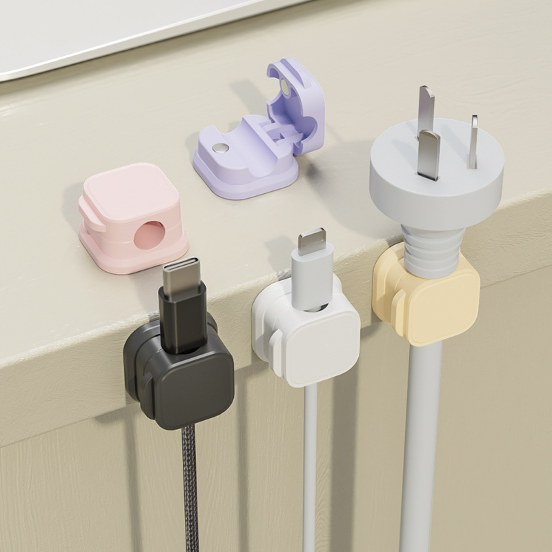 Magnetic Under Desk Cable Clip Holder 3