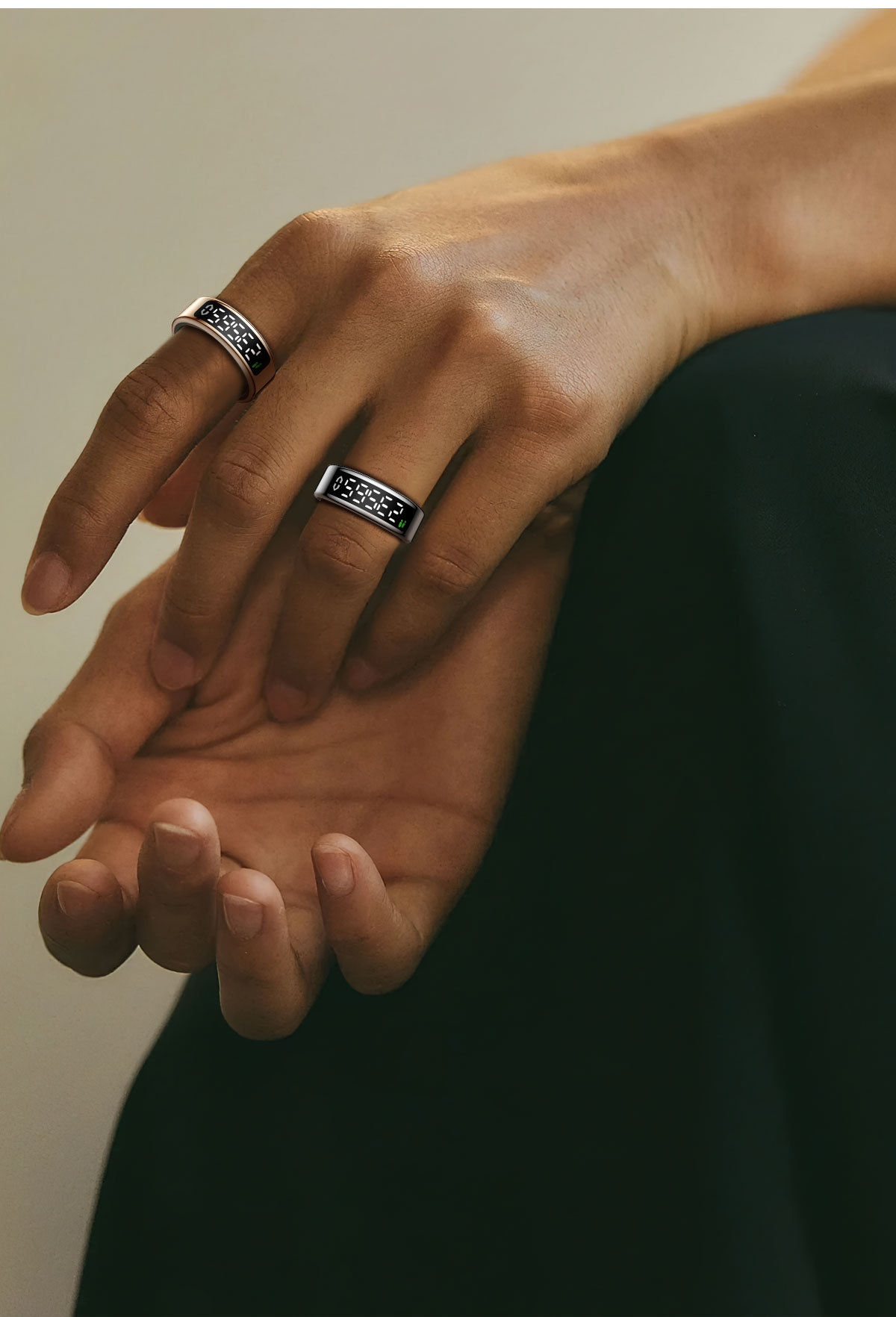 Metall Smart Ring Digitaldisplay Wellness 3
