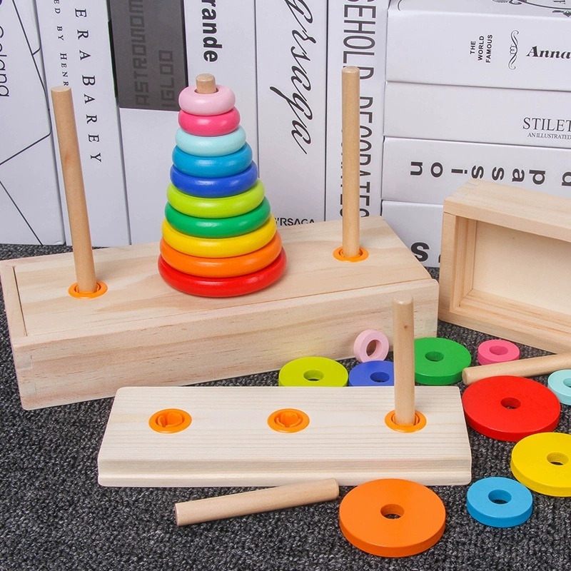 Natural Wooden Montessori Stacking Toy
