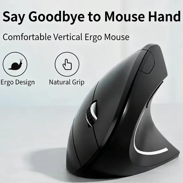 2 4-GHz-Funkmaus mit Ergonomischem Vertikalem Design Optischer Sensor 1