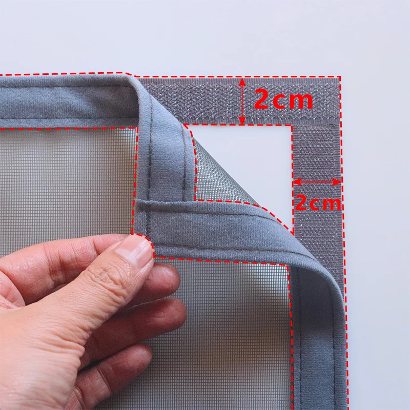 Magnetic Door Mosquito Net, Grey 2