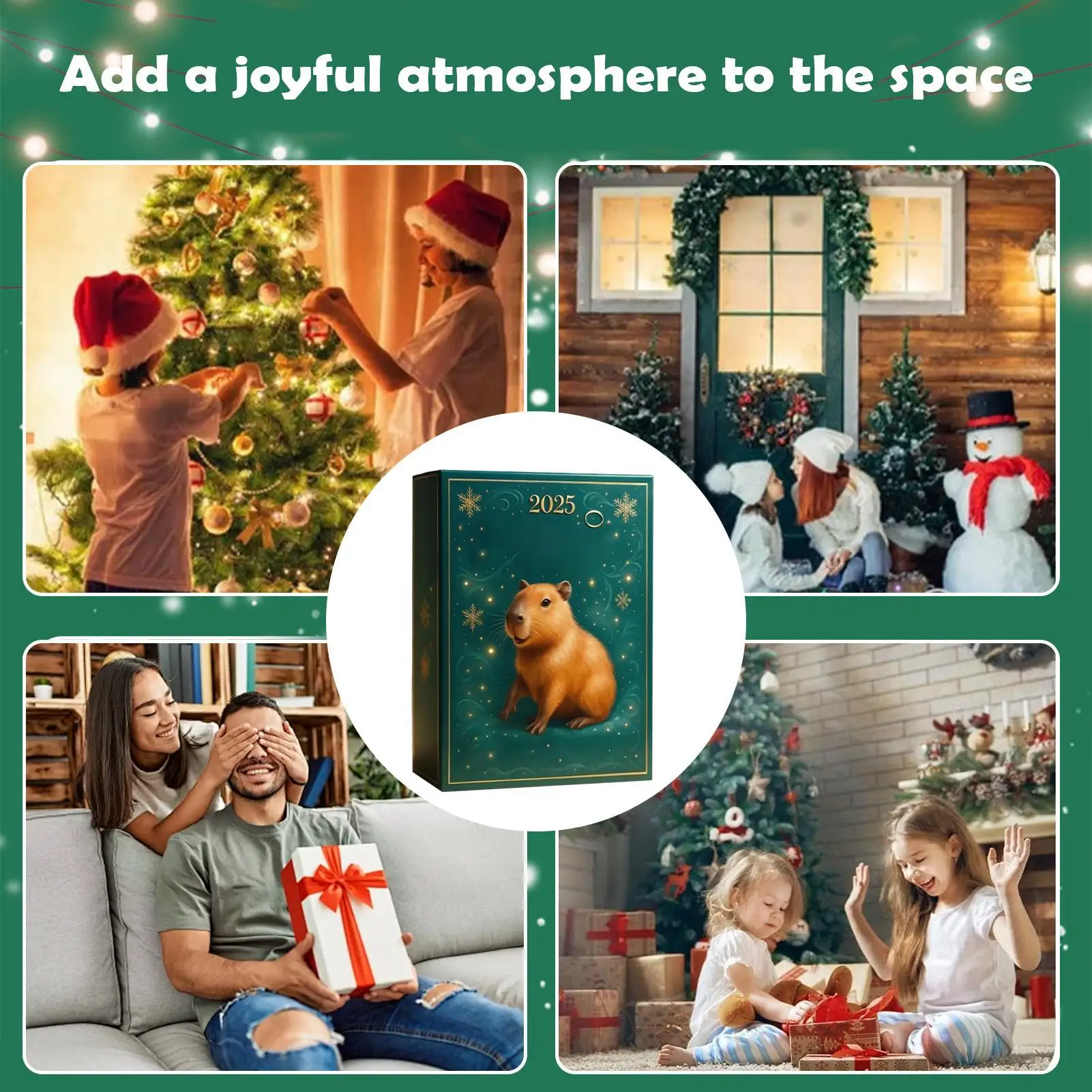 Weihnachtskalender Countdown Capybara Spielzeug Ornamente Weihnachtsgeschenke Adventskalender Figuren 3
