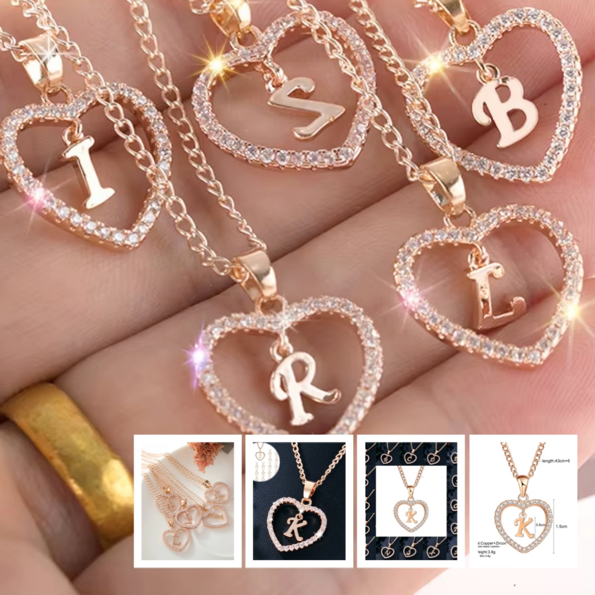 Minimalist A-Z Letter Pendant Necklace For Women Stainless 2