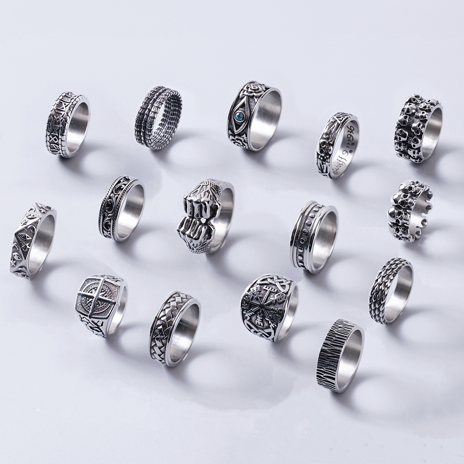Compass Design Stainless Steel Signet Ring 4