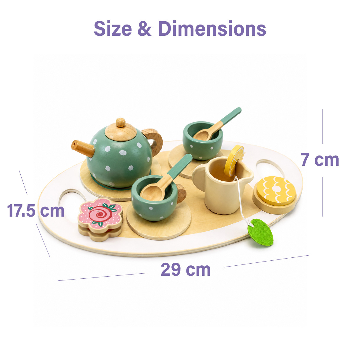 Wooden Kids Afternoon Tea Set 4