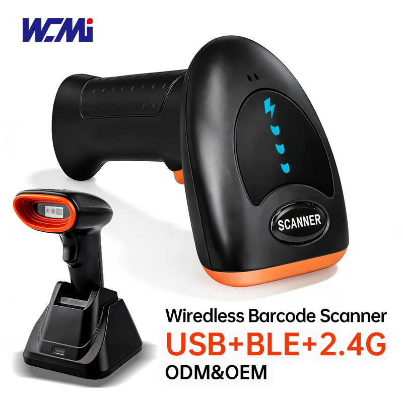 Wireless 2D Barcode Scanner with Base 4