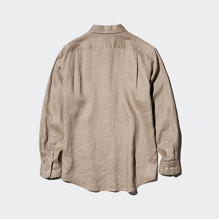 Men's Relaxed Fit Plain Linen Shirt 3