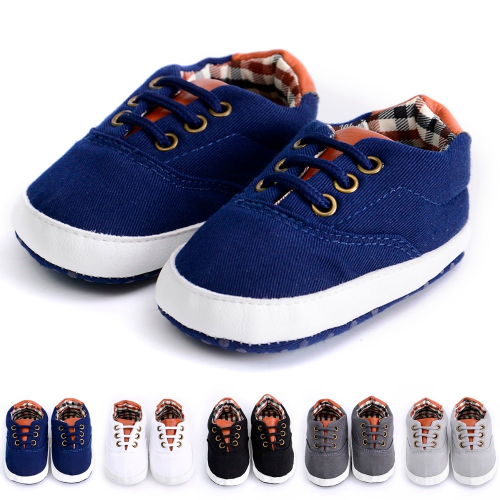 Solid Color Casual Lace Soft Bottom Baby Canvas
