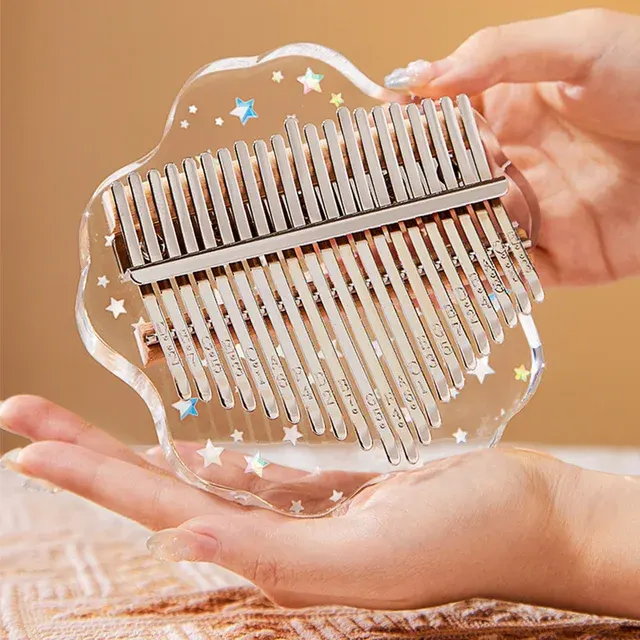 HLURU Kalimba 17 Daumenklavier mit 21 Tasten Kristall-Acryl-Kalimba 2