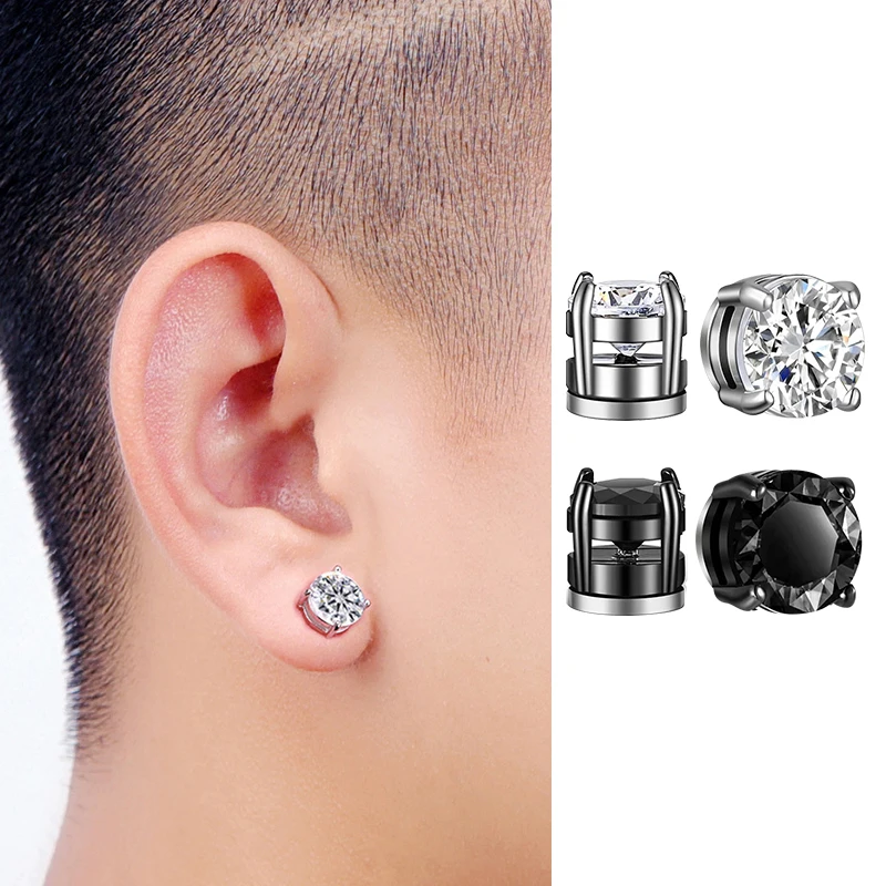 Magnetic Stainless Steel Clip Earrings, Unisex 3