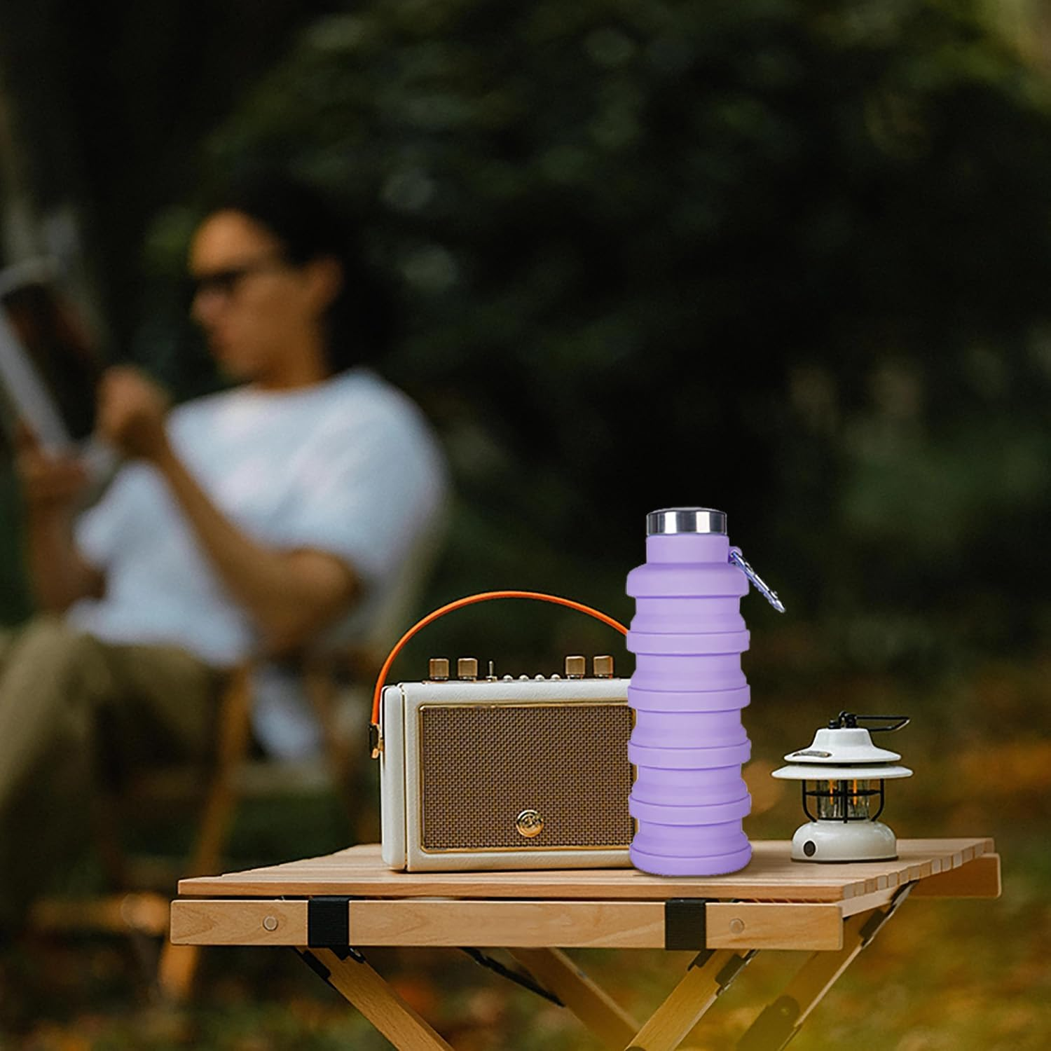 Outdoor Silicone Collapsible Water Bottles Portable Foldable Expandable 2