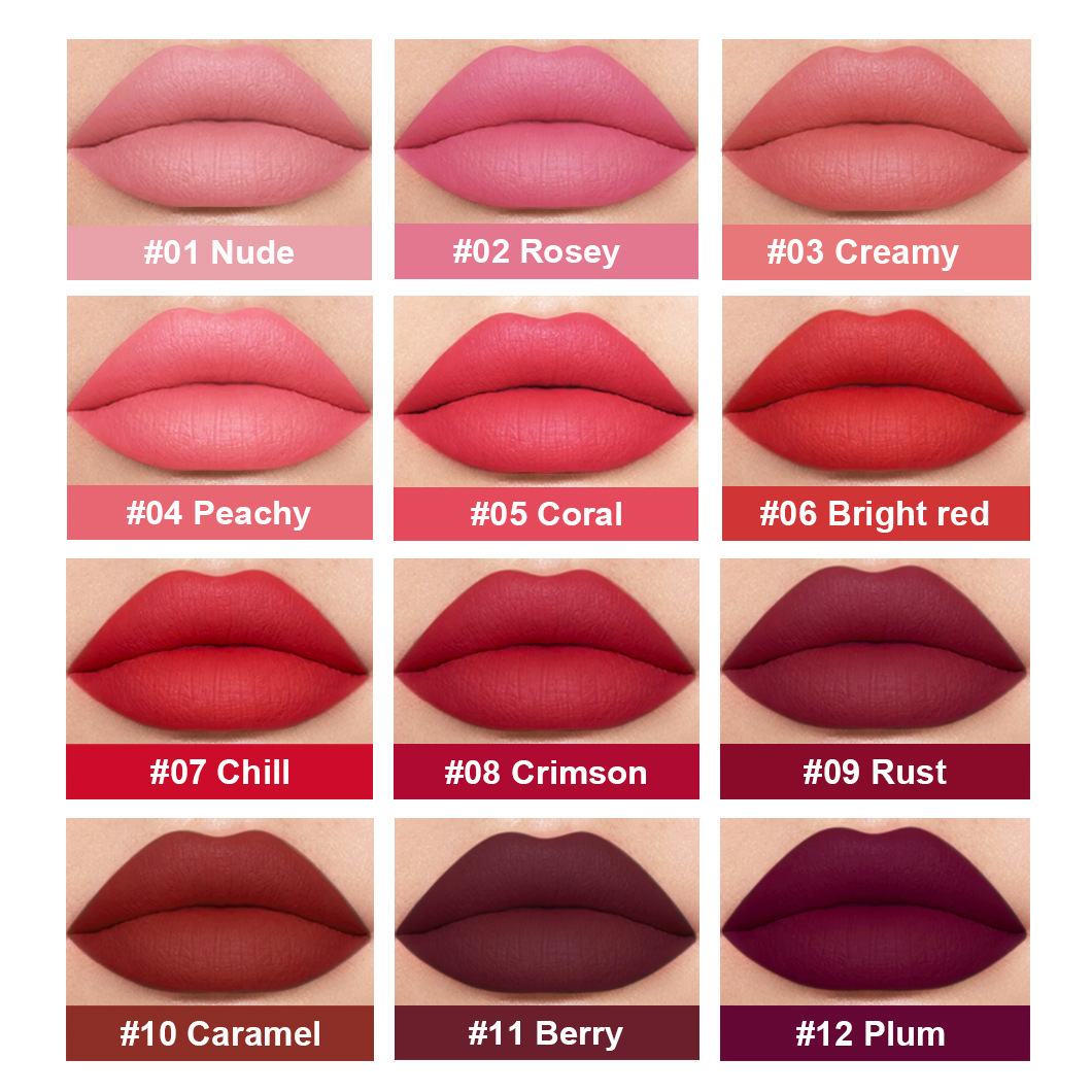 Samtmatte Flüssig-Lipgloss-Set, 3-teilig 3