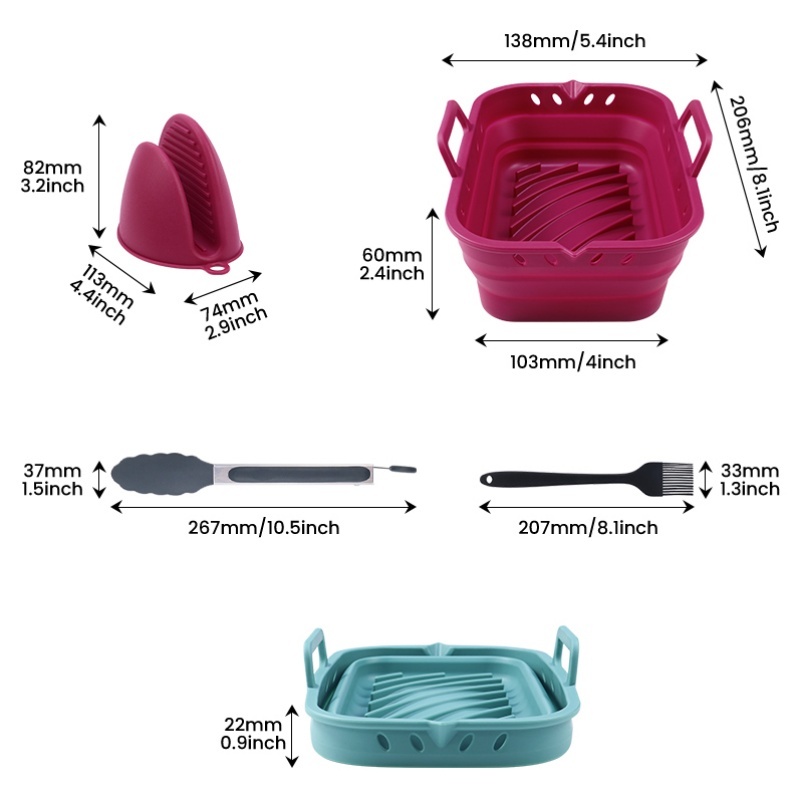Foldable Silicone Baking Mat for Airfryer 3