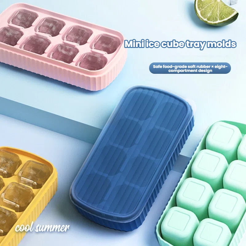 Stackable 8-Cavity Soft Rubber Ice Tray 4