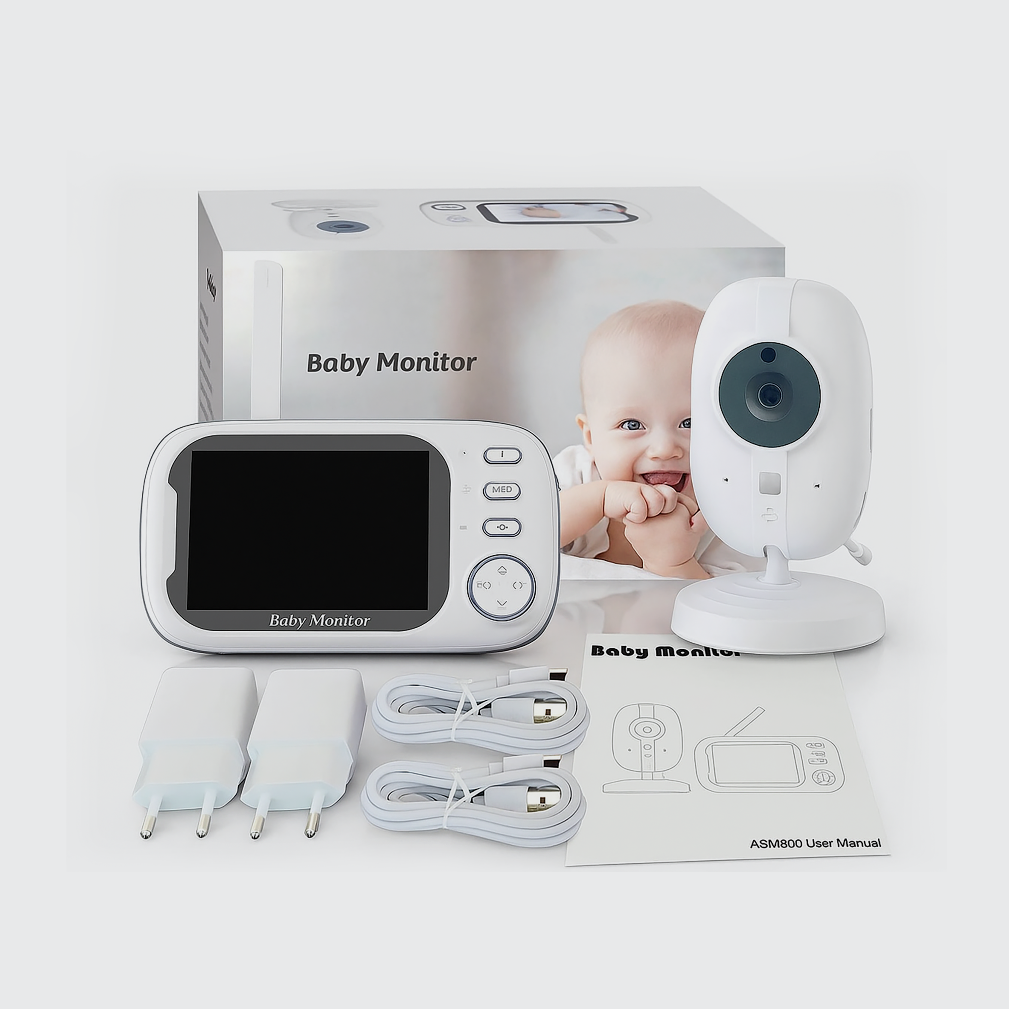 Baby Monitor 3.5-Inch Screen Night Vision 2