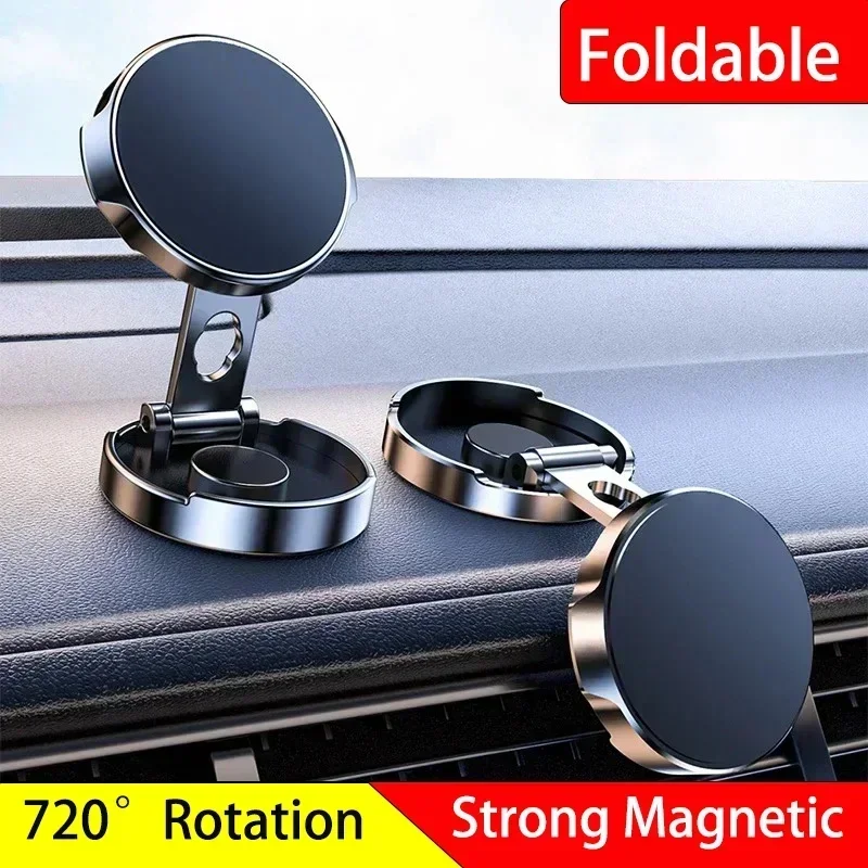 Magnetischer Handy-Ständer Faltbarer Autotelefonhalter 720 ° Rotation Runde 2