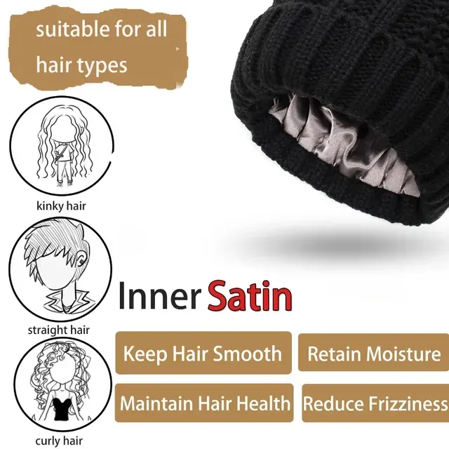 Satin-Lined Knit Beanie 3