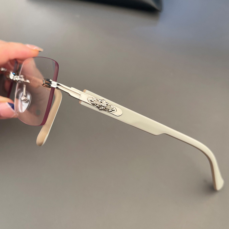 Transparent Square Rimless Eyeglasses Blue Light Blocking Glasses 4