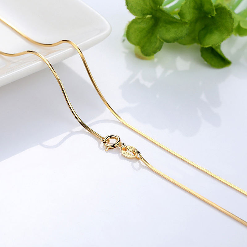 14K Gold Plated Water Wave Chain Necklace 4