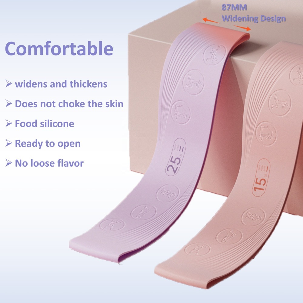 Silicone Yoga Resistance Loop Bands Set 4