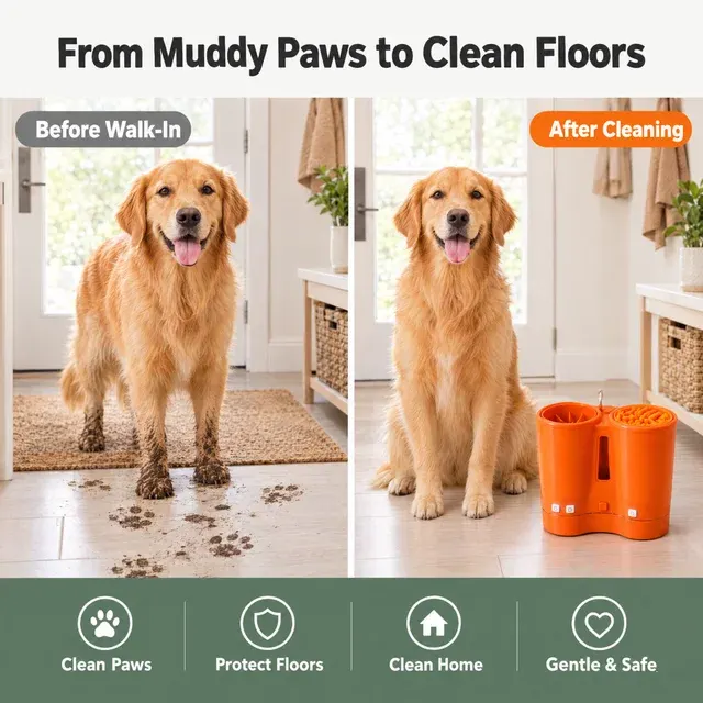 2-in-1 Electric Pet Paw Washer Cup Deep Cleaning 4