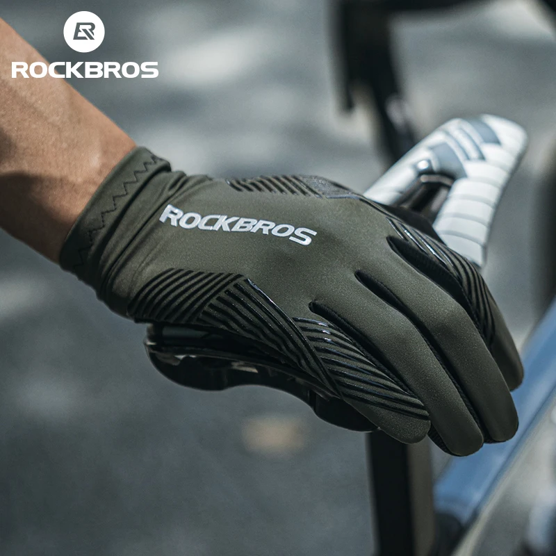 ROCKBROS Fahrradhandschuhe Frühling Sommer Handschuhe Touchscreen Anti-Rutsch-atmungsaktiv MTB 4