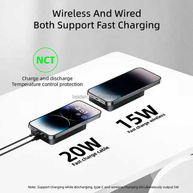 Magnetische Powerbank 10000mAh mit LED 3