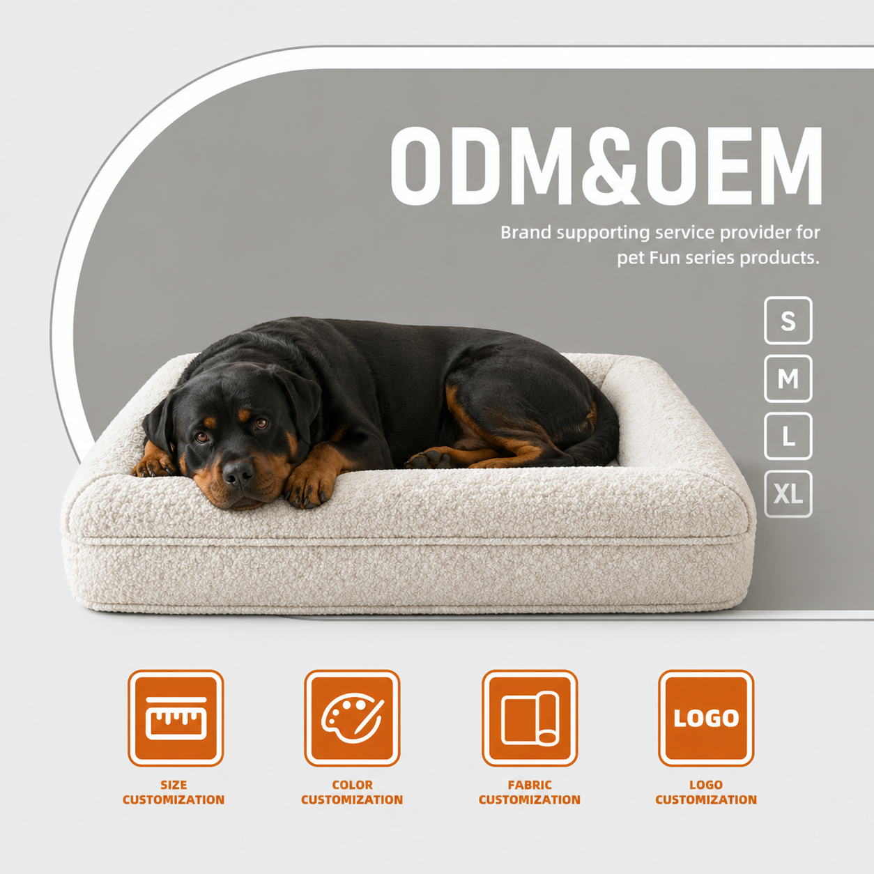 Memory-Foam-Hundebett mit wasserdichter Auflage