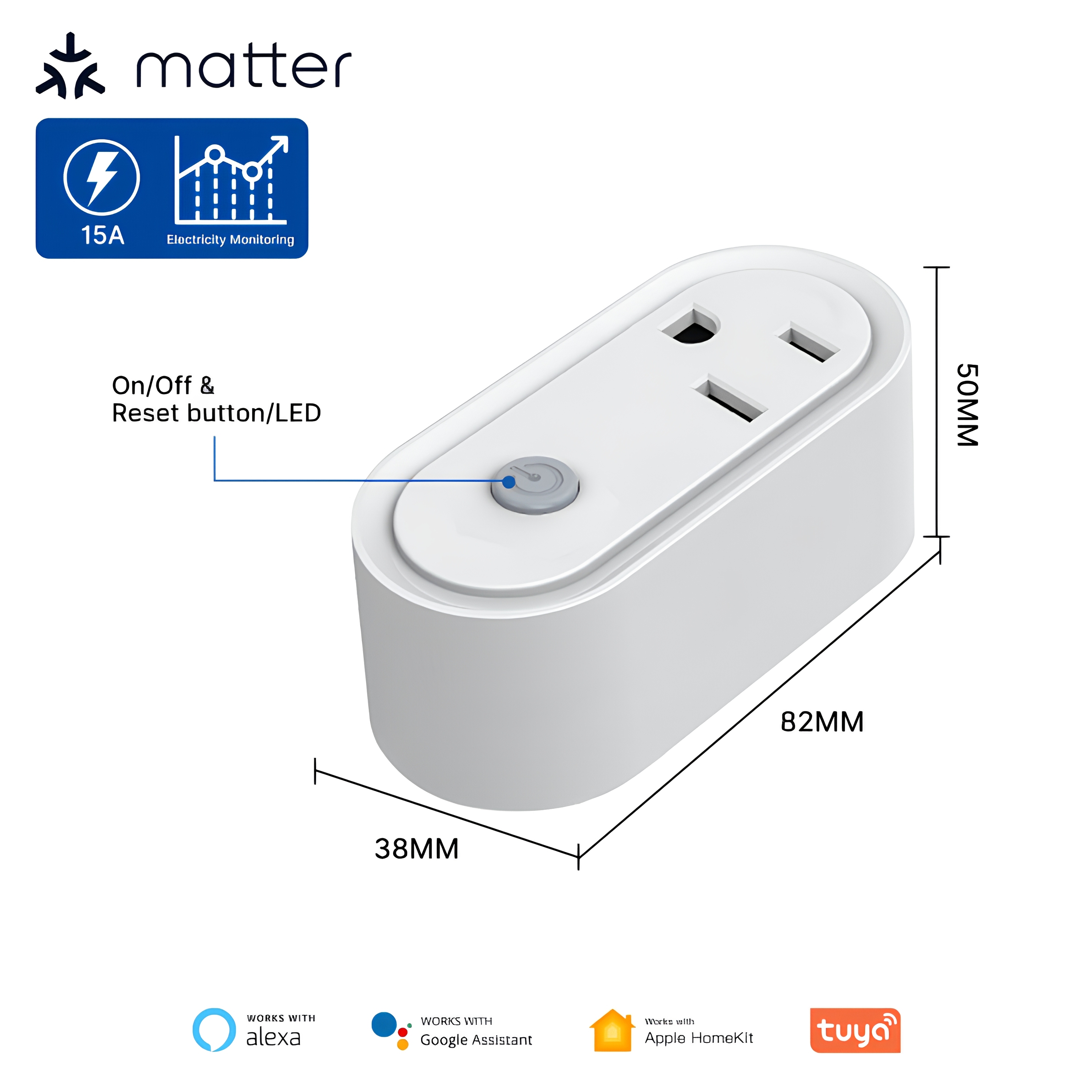 WLAN Smart Steckdose mit Strommessung 16A 4