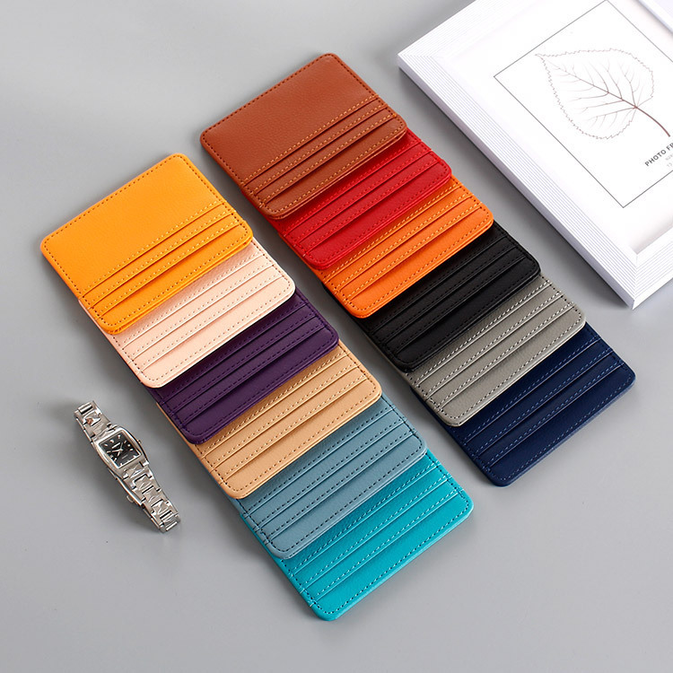 Leather Slim Card Holder Mini Wallet Men Rfid