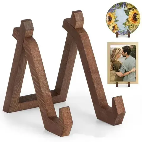 Wooden Record Holder Stand