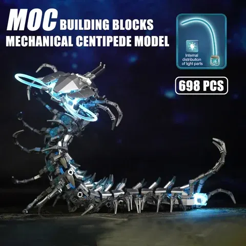 698Pcs MOC Mechanische Tausendfüßler Modell Bausteine Set mit