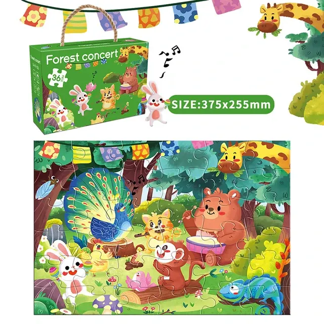 36 Stück Tragen Puzzle Kinder Papier Große Teile 4